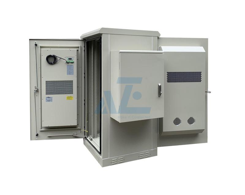 27U NEMA rated Waterproof Climate Controlled Outdoor Aluminum Electrical Enclosure