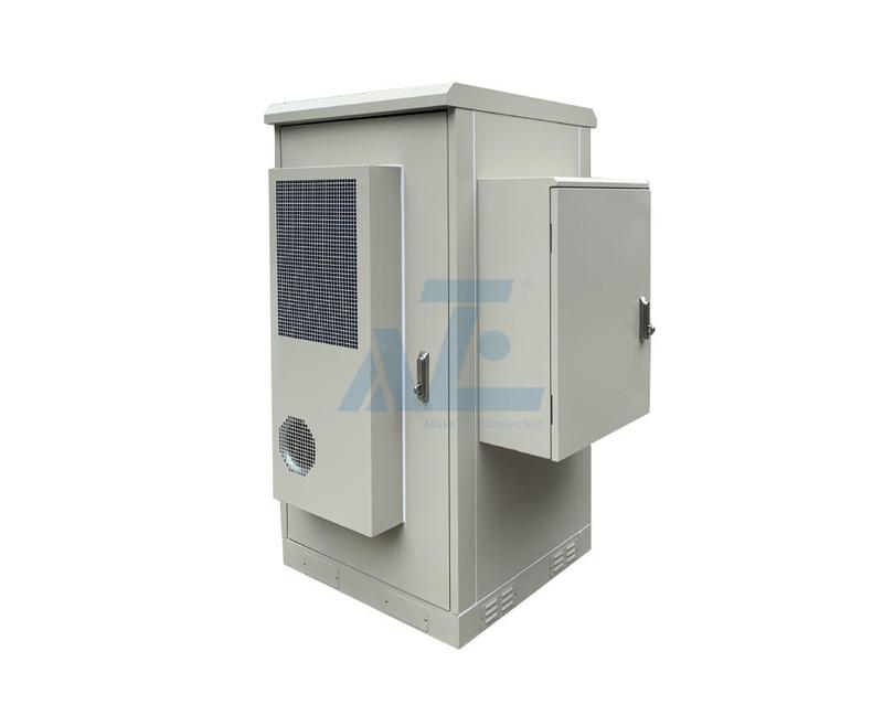28U NEMA rated Outdoor Aluminum Electrical Enclosure w/ DC48V 1200W Air Conditioner