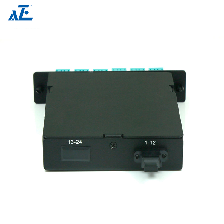 2x MTP-12 to 12x LC Duplex, 4 Fibers OM4 Multimode MTP MPO Cassette