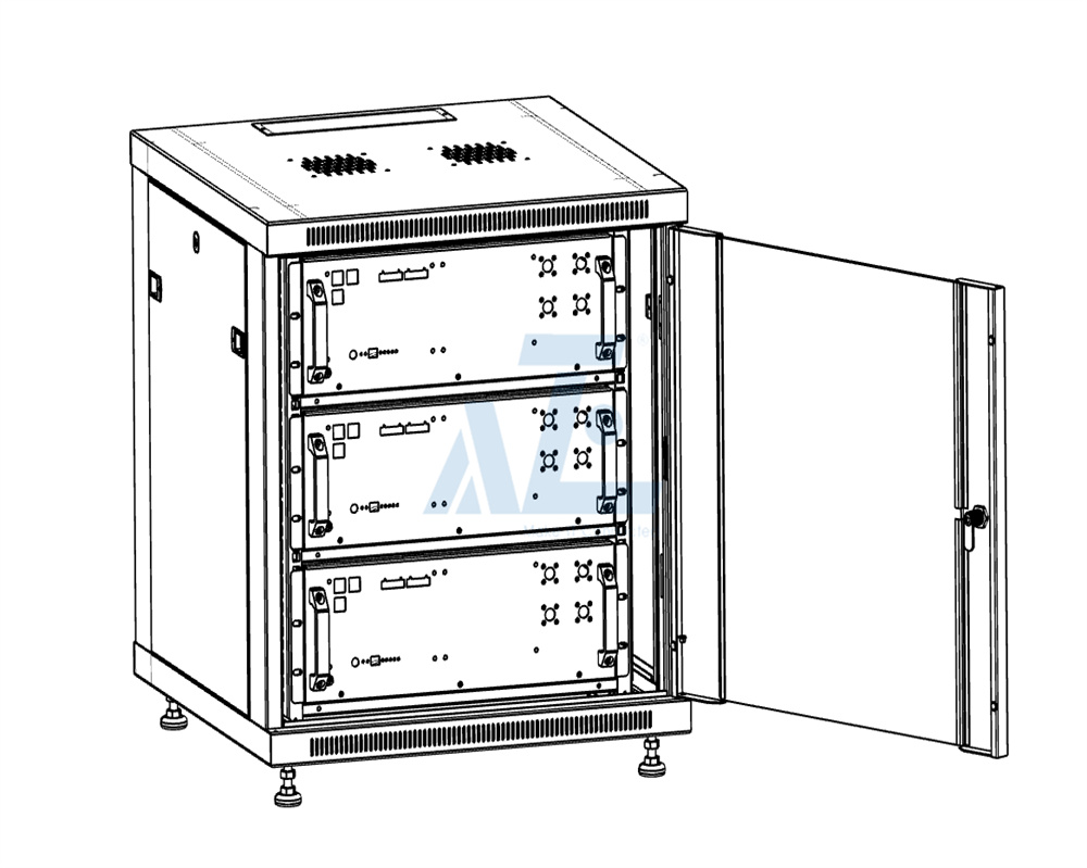 12U IP20 Indoor Energy Storage Wall Mount Battery Cabinet