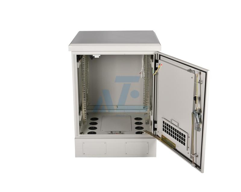 12U Freestanding Outdoor Server Rack Cabinet w/ Cooling Fans, IP55, 650W x 650D mm