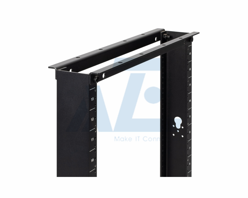 13U 2 Post Aluminum Open Frame Server Rack w/12-24 Threaded Holes