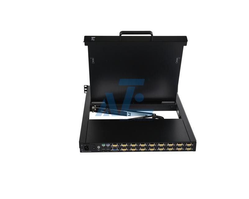 1U 17" 8 Port USB VGA LCD KVM Console