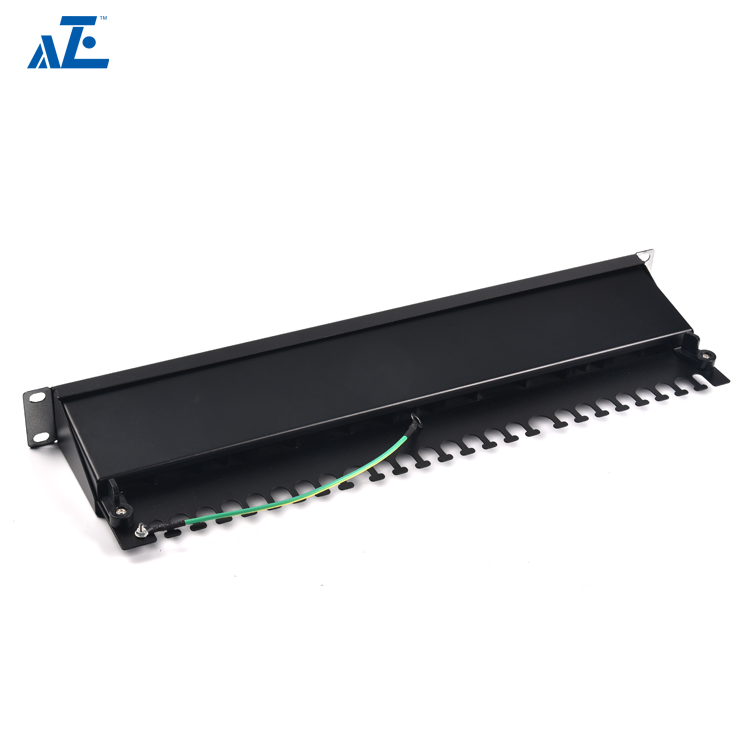 1U 24-Port CAT6A Shielded FTP Patch Panel