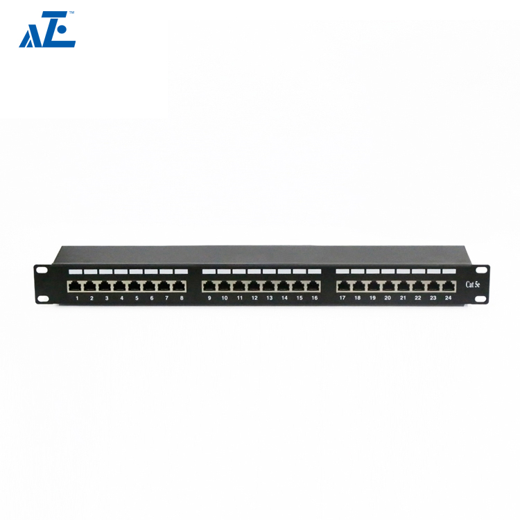 1U 24-Port CAT5e Shielded FTP Patch Panel