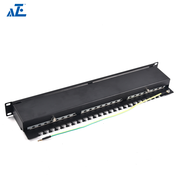 1U 24-Port CAT5e Shielded FTP Patch Panel