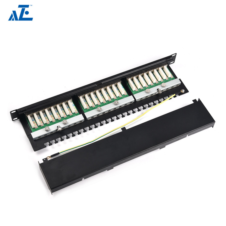 1U 24-Port CAT5e Shielded FTP Patch Panel