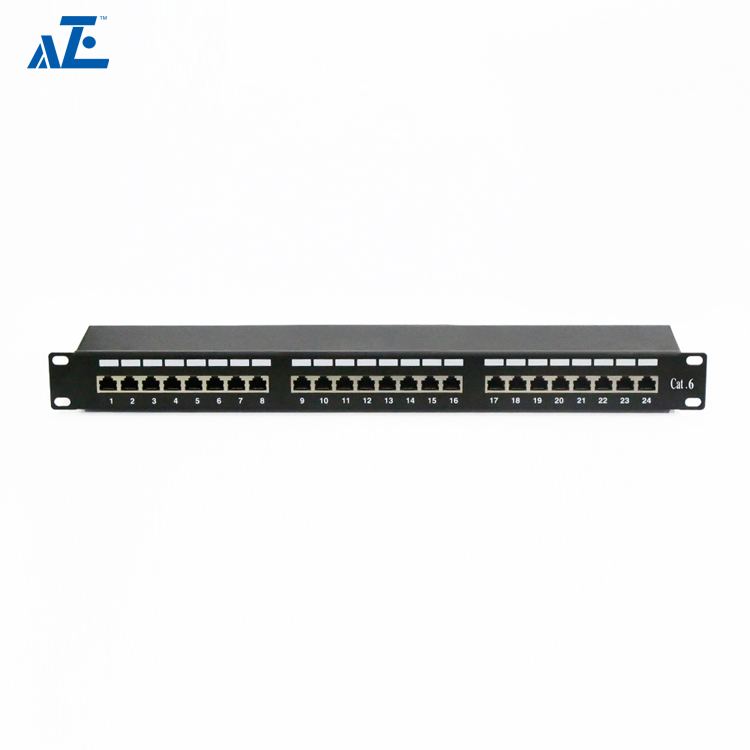 1U 24-Port CAT6 Shielded FTP Patch Panel