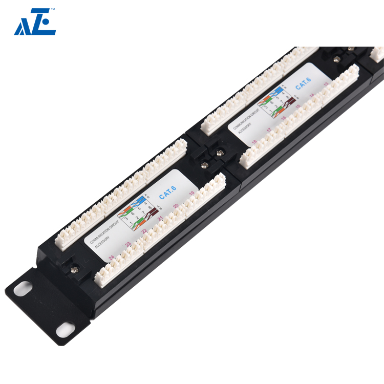 1U 24-Port CAT6 Unshielded UTP Patch Panel