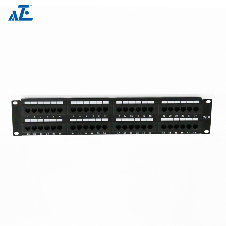 2U 48-Port CAT6 UTP Unshielded Patch Panel