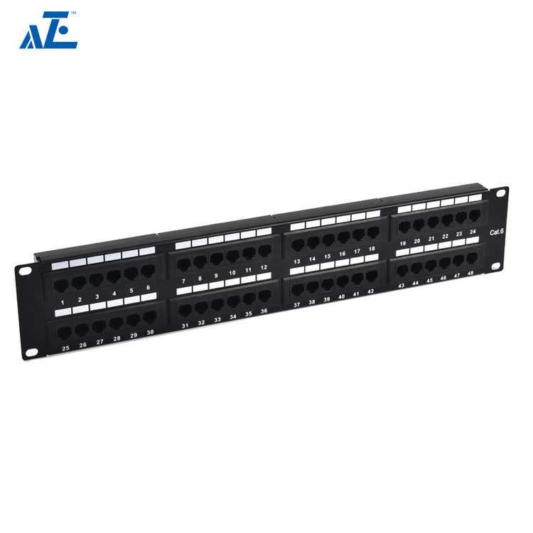 2U 48-Port CAT6 UTP Unshielded Patch Panel