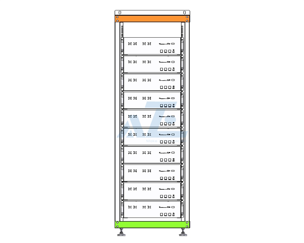 42U 4Post Open Battery Energy Storage Rack Cabinet