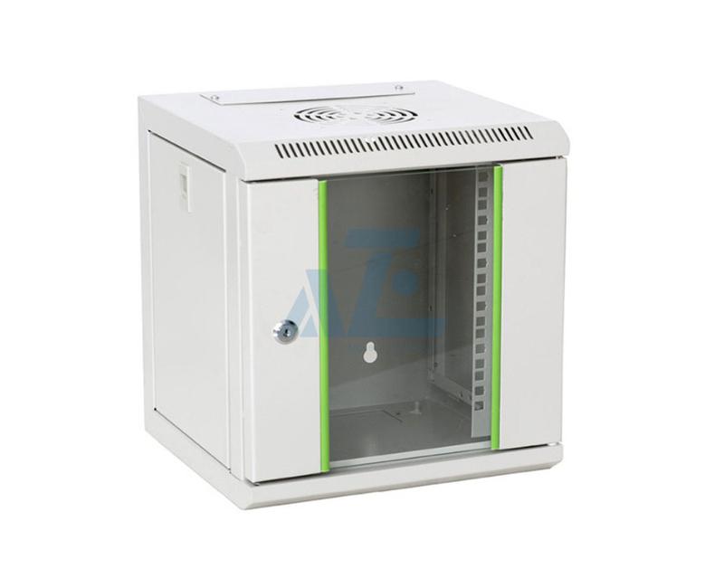 9U 10 in. Mini Small Wall Mount Network Cabinet with Locking Glass Door ,16 in. Deep