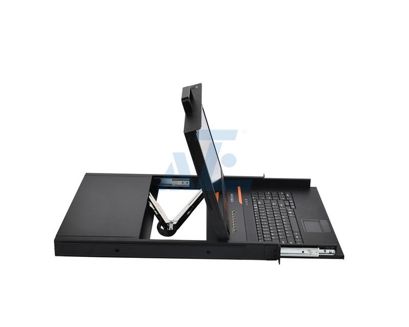 1U Rack Mount 8 Port USB HDMI 17.3" Widescreen LCD KVM Console