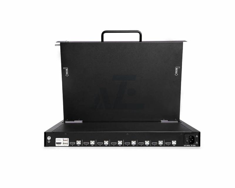 1U Rack Mount 8 Port USB HDMI 18.5" Widescreen LCD KVM Console