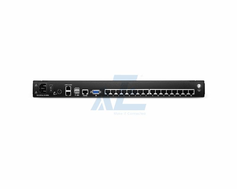 18.5" FHD Widescreen 16 Port CAT5 LCD KVM over IP Switch 1-Local / 2-Remote Access