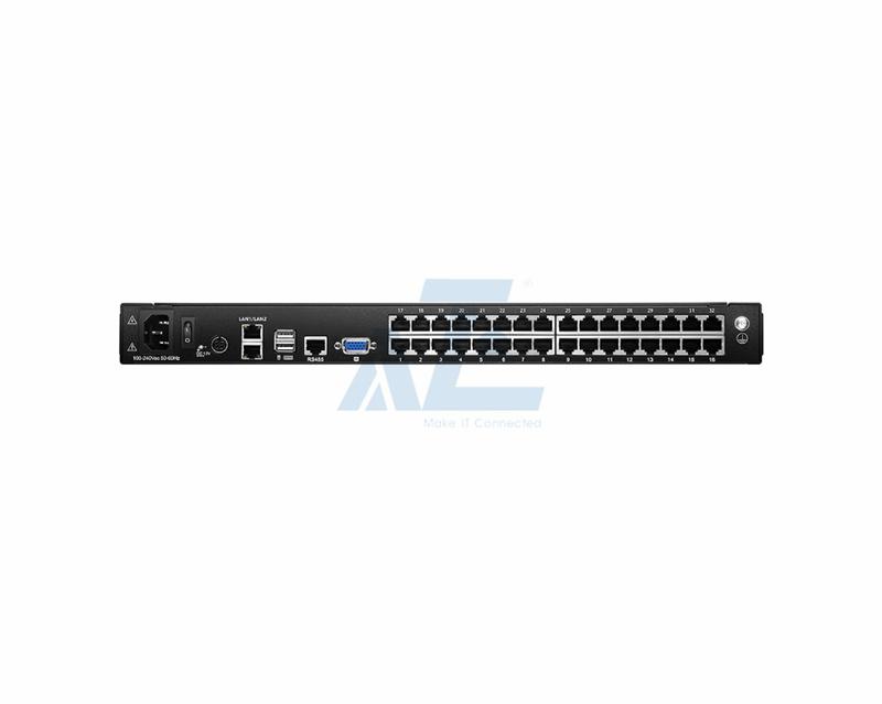 19" 32 Port CAT5 LCD KVM over IP Switch 1-Local / 2-Remote Access