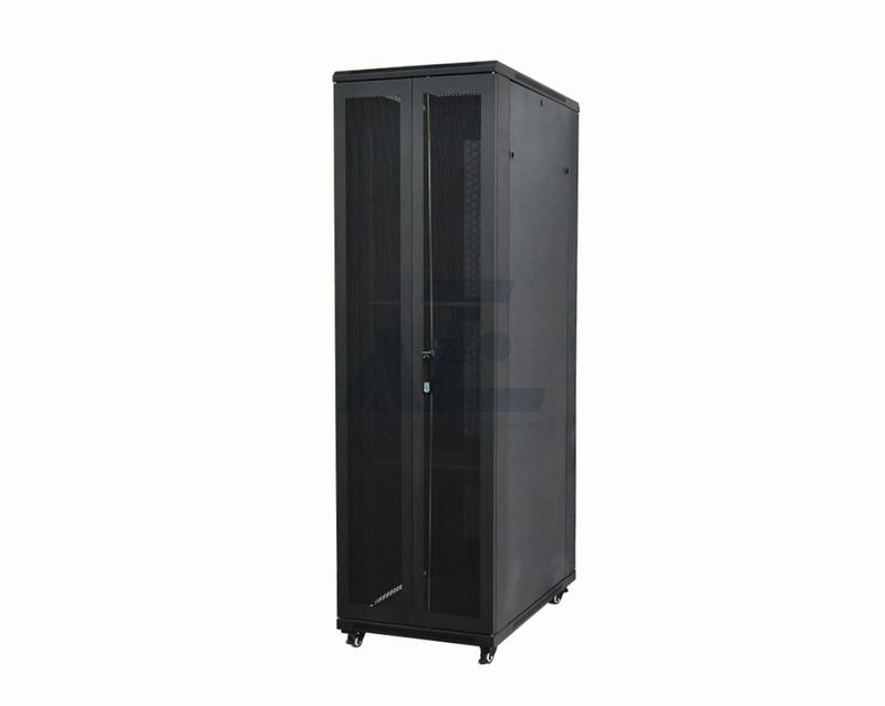 Floor Standing Network Rack Cabinet,37U, Black, 1833H x 600W x 1000D mm