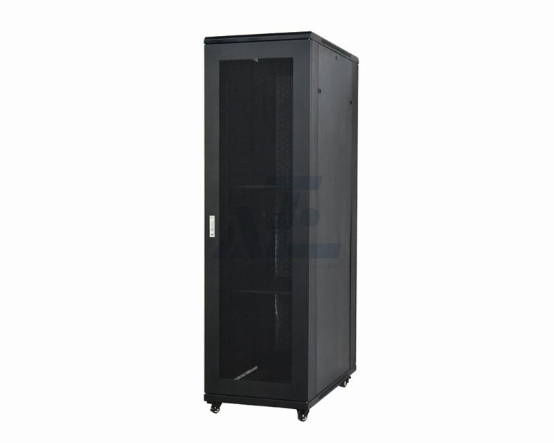 Floor Standing Network Rack Cabinet,37U, Black, 1833H x 600W x 800D mm