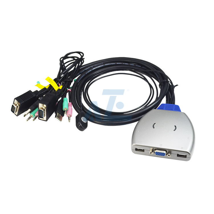 2 Port USB VGA Cable KVM Switch