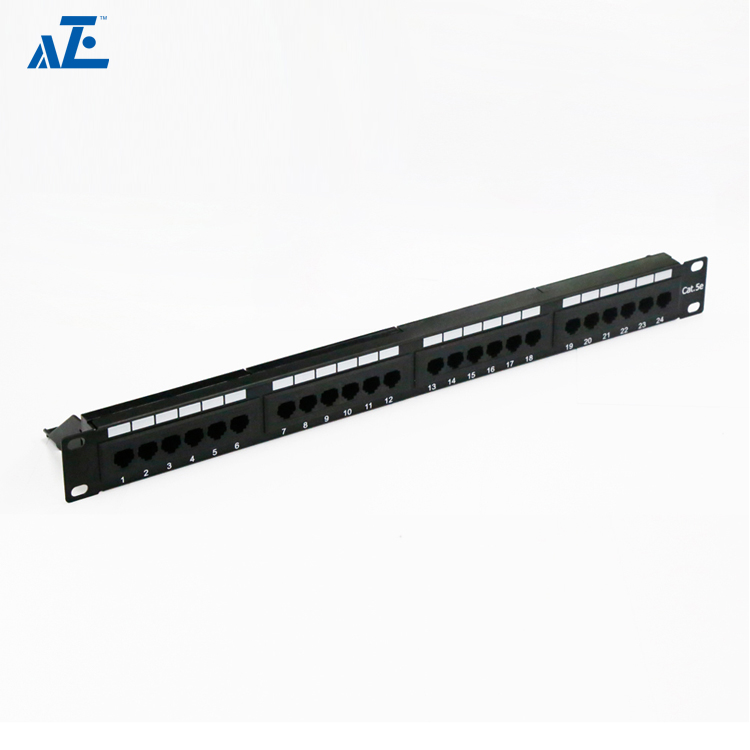 1U 24-Port CAT5e Unshielded UTP Patch Panel