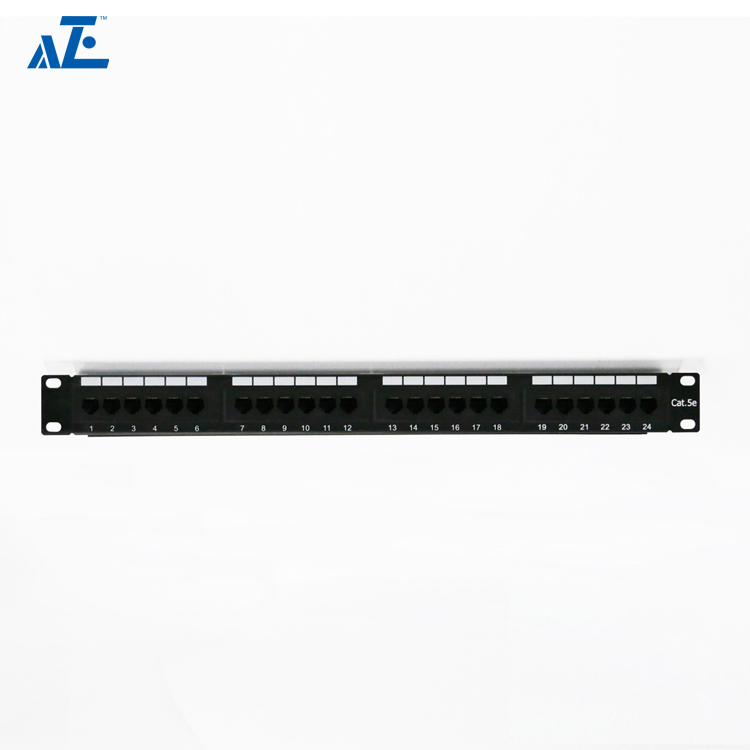 1U 24-Port CAT5e Unshielded UTP Patch Panel