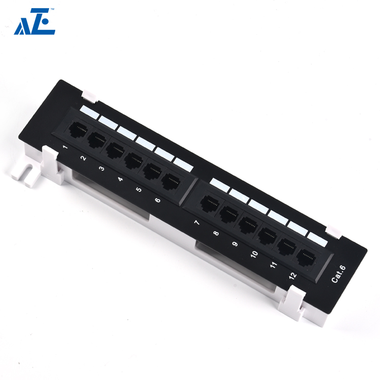 1U 12-Port CAT6 UTP Mini Patch Panel- Wall Mount