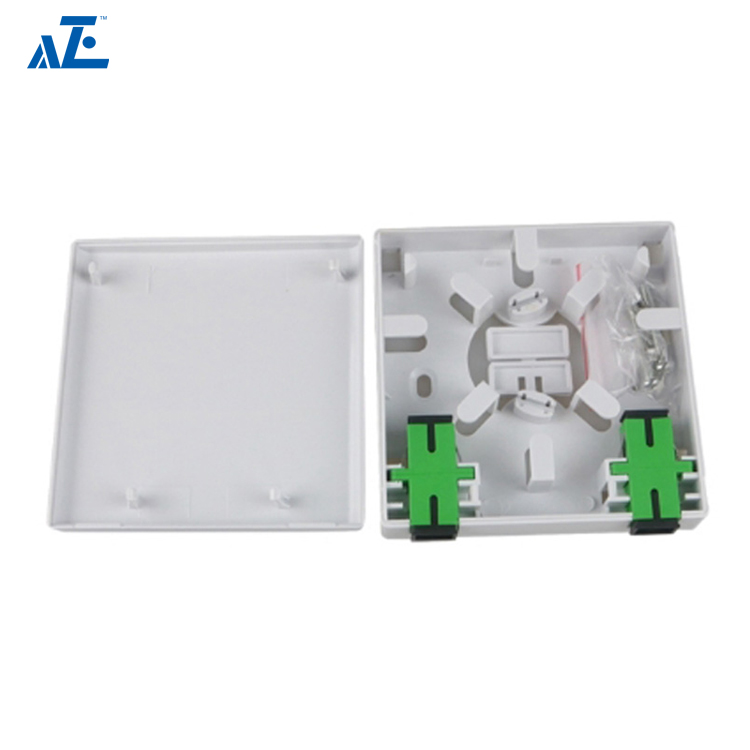 2 Port Indoor Wall Mount Fiber Terminal Box with 86 Type FTTH