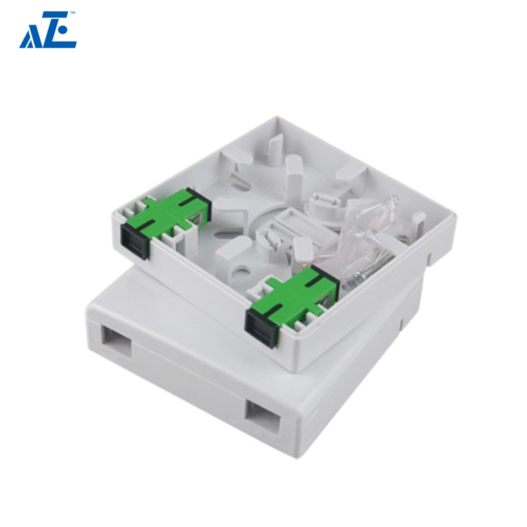 2 Port Indoor Wall Mount Fiber Terminal Box with 86 Type FTTH