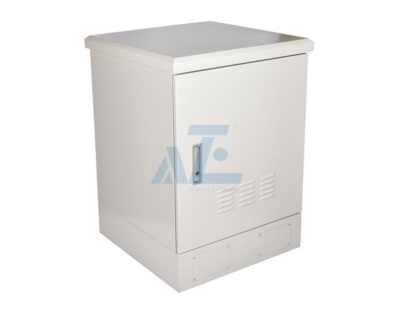 12U Freestanding Outdoor Server Rack Cabinet w/ Cooling Fans, IP55, 650W x 650D mm