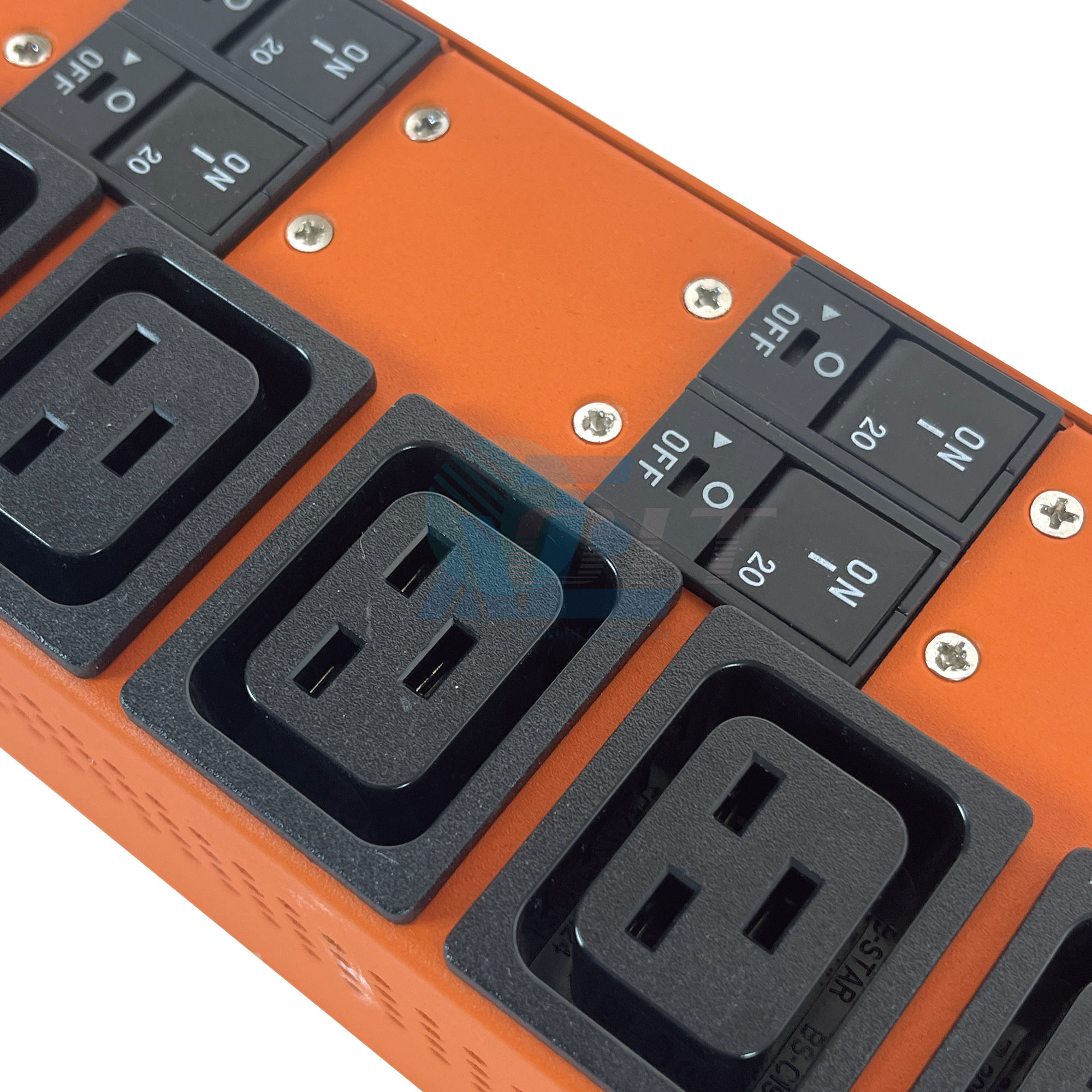 Basic Mining PDU, 3 Phase, 415V/125A, (18) C19, w/ Hydraulic Magnetic Circuit Breakers, Orange