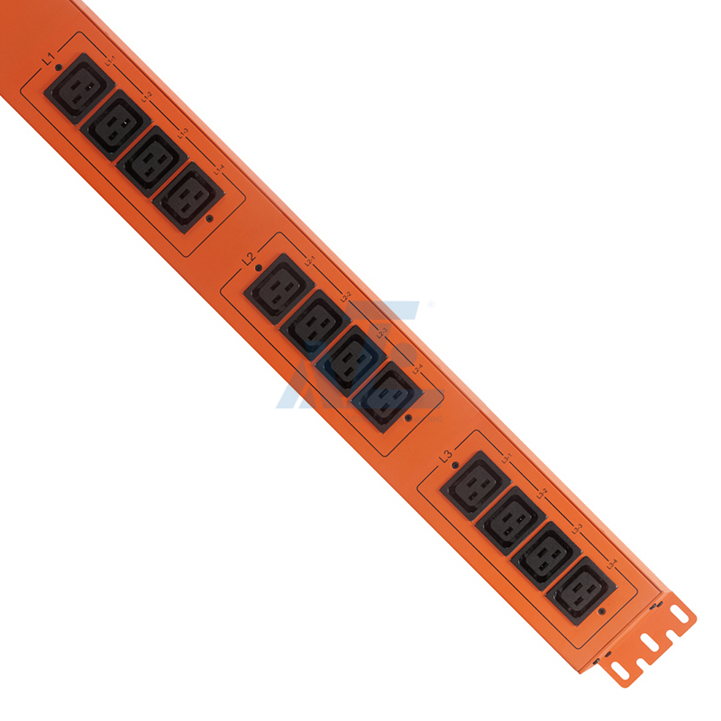 Basic Mining PDU, 3 Phase, 415V/80A, (12) C19, w/ Hydraulic Magnetic Circuit Breakers, Orange