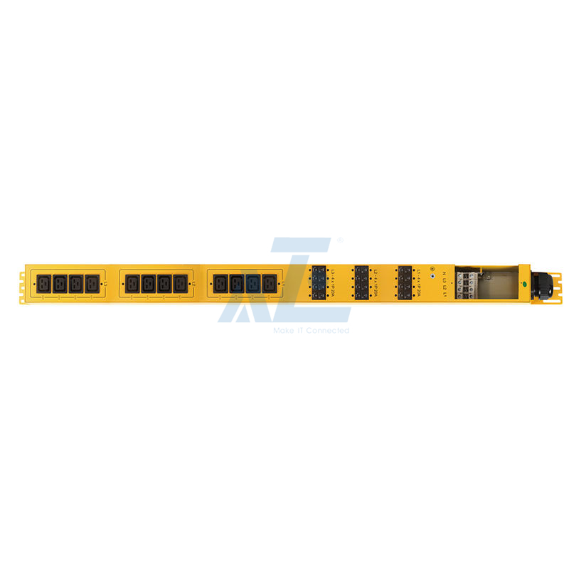 Basic Mining PDU, 3 Phase, 415V/80A, (12) C19, w/ Hydraulic Magnetic Circuit Breakers, Yellow