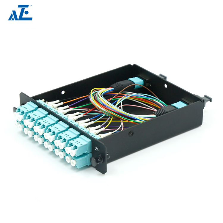 MPO-24 to 12x LC Duplex, 24 Fibers OM3 Multimode MTP MPO Cassette