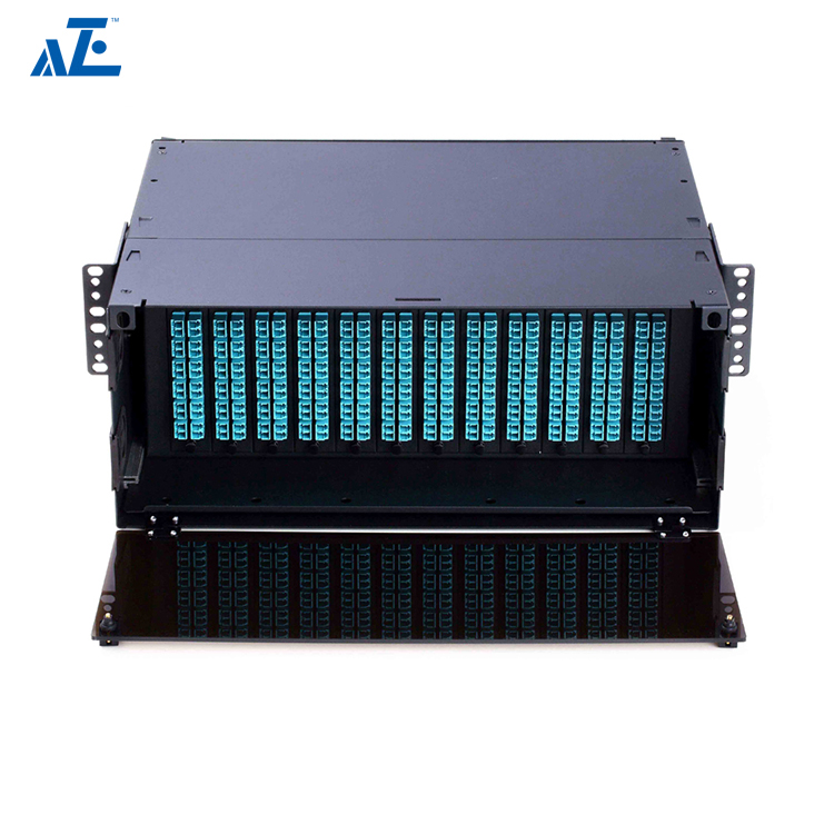 4U Rack Mount Fiber Patch Panel with Modual Adapter Panel or LGX MPO/MTP Cassette