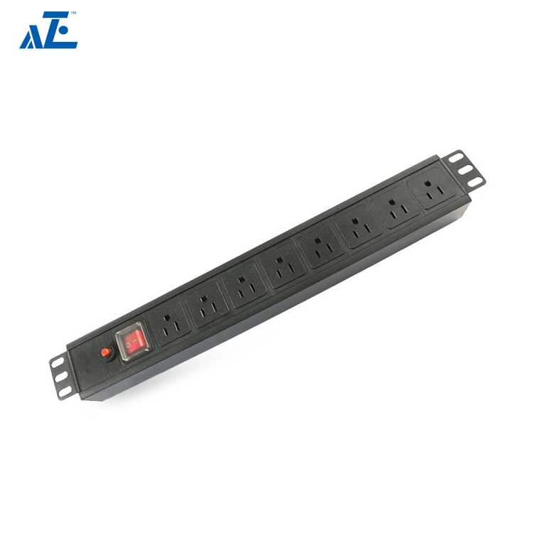 1U 19 inch Horizontal USA Type Basic Rack PDU- American Type Power Strip