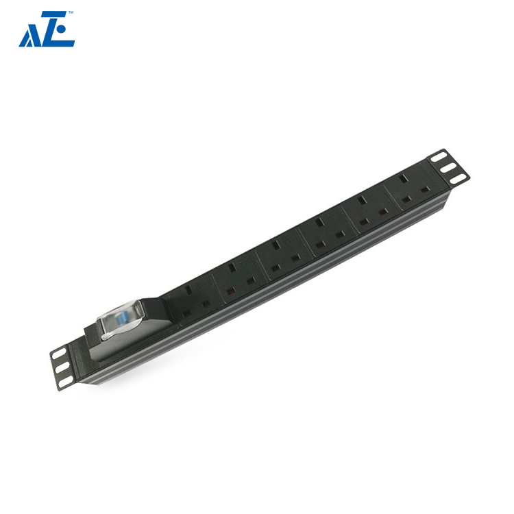 1U 19" Horizontally Mount Server Rack UK PDU- British Type Power Distribution Unit