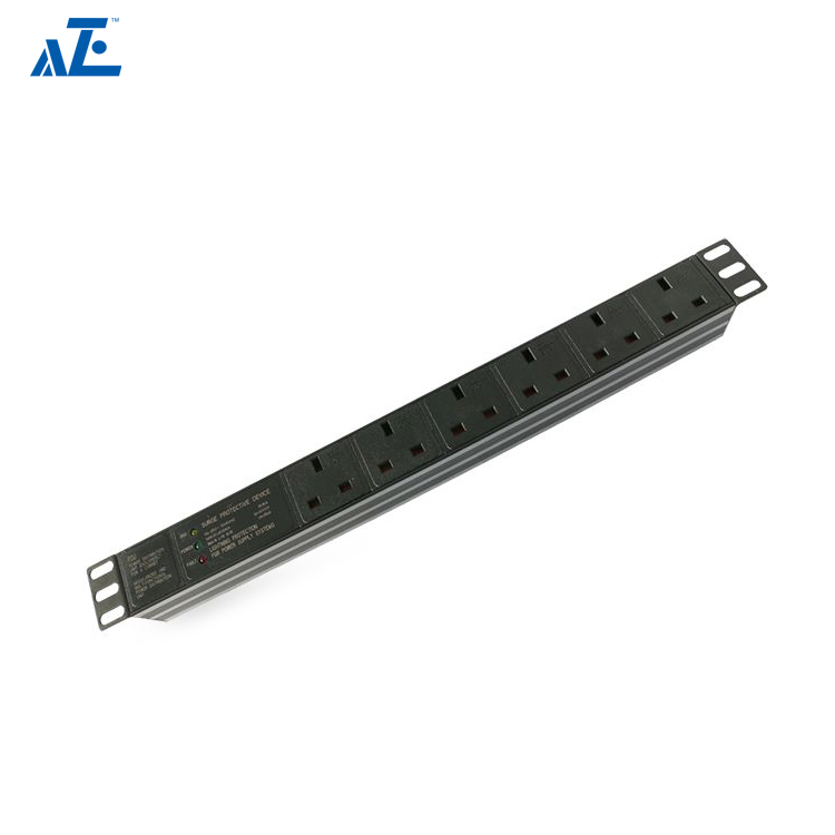 1U 19" Horizontally Mount Server Rack UK PDU- British Type Power Distribution Unit