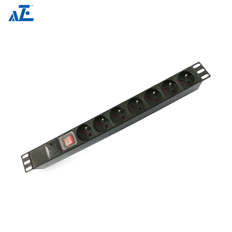 1U 19 inch French Basic Rack PDU- France Type Power Distribution Unit