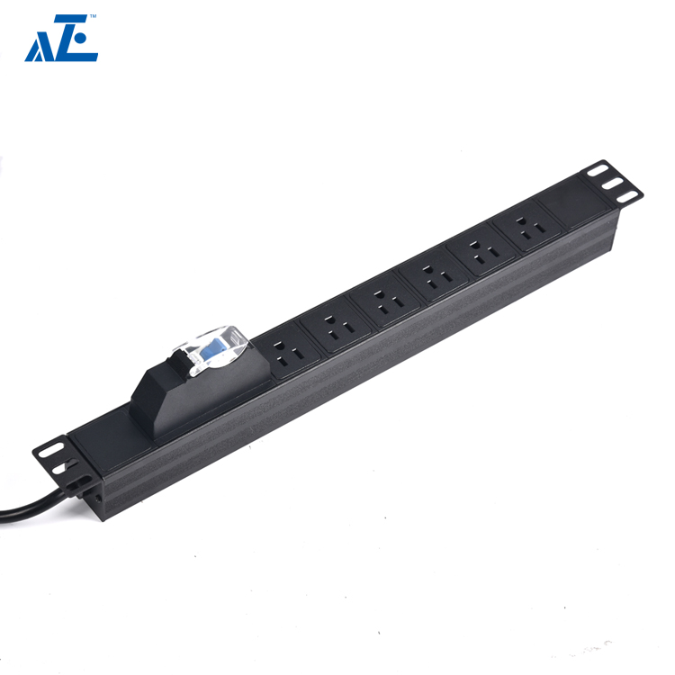 1U 19 inch Horizontal USA Type Basic Rack PDU- American Type Power Strip