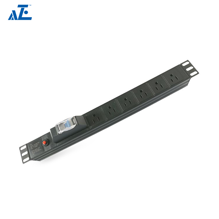 1U 19 inch Horizontal USA Type Basic Rack PDU- American Type Power Strip