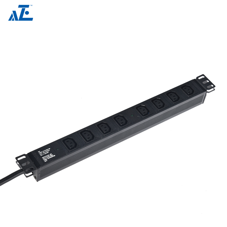 1U 19 inch Basic Rack IEC C13 PDU for Data Center Rack Cabinets