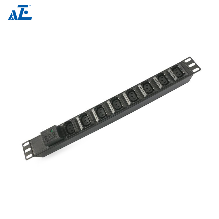 1U 19 inch Basic Rack IEC C13 PDU for Data Center Rack Cabinets