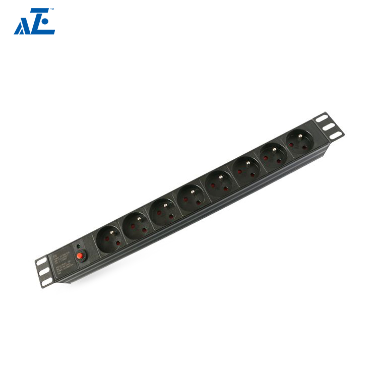 1U 19 inch French Basic Rack PDU- France Type Power Distribution Unit