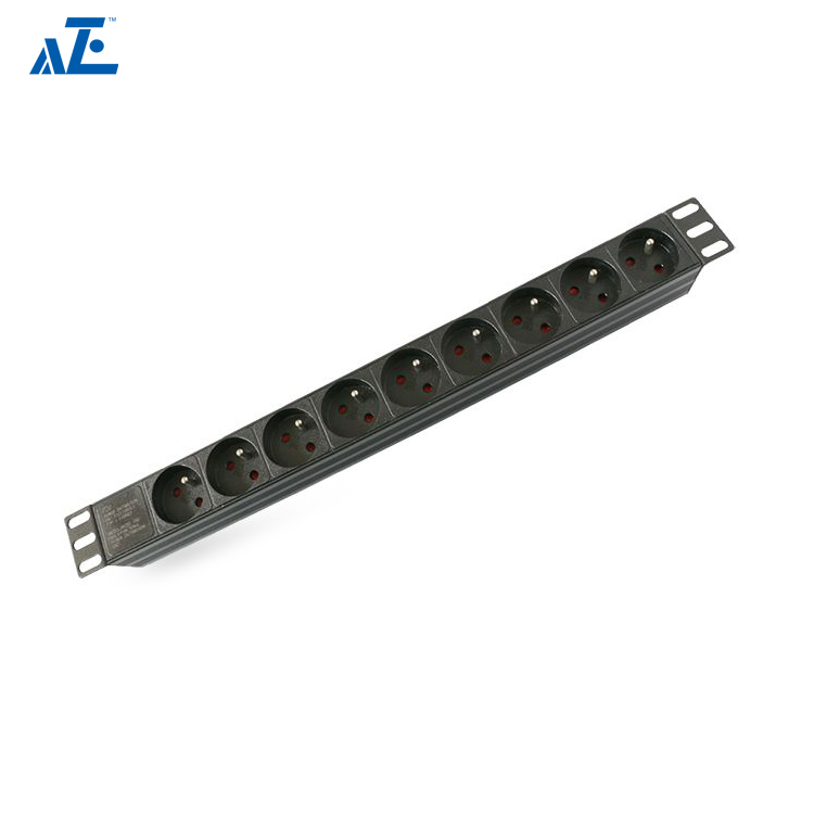 1U 19 inch French Basic Rack PDU- France Type Power Distribution Unit