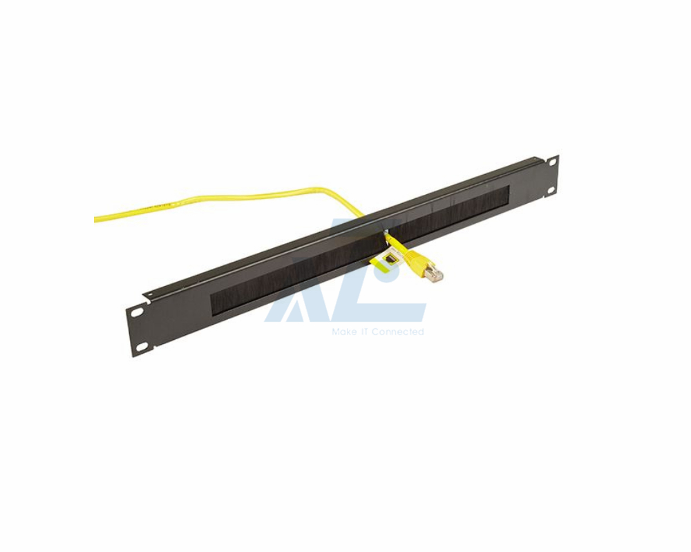 1U Brush Strip Horizontal Server Rack Cable Management Panel