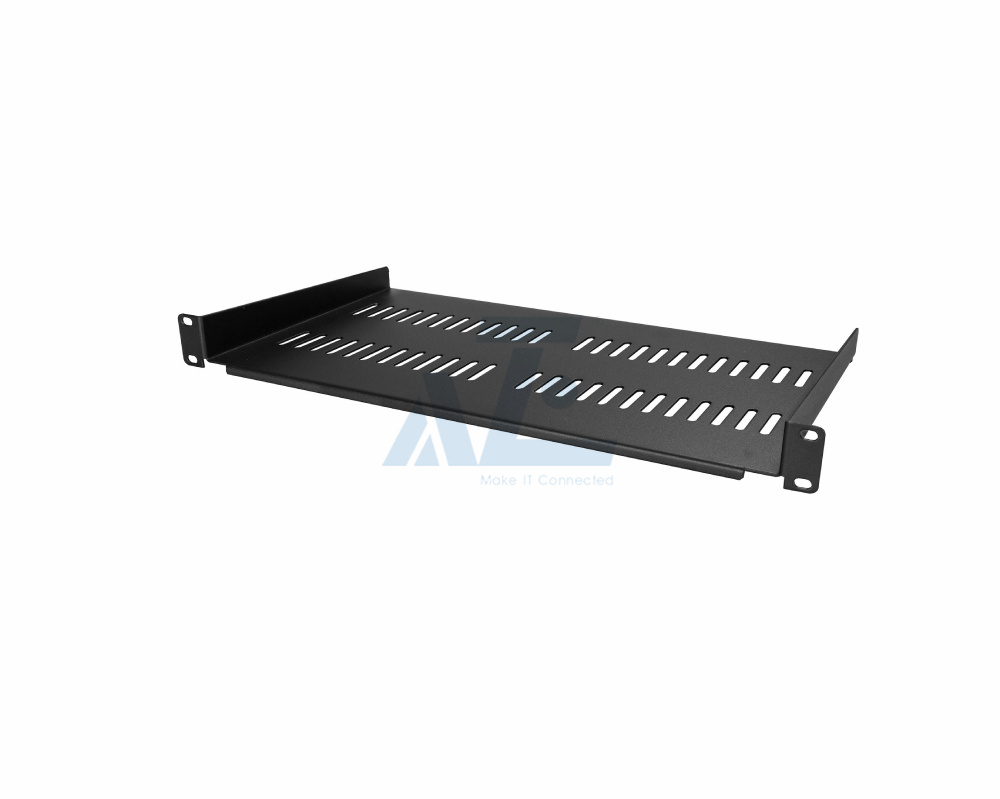 1U 8" Deep Server Rack Shelf - Universal Vented Rack Mount Cantilever Tray