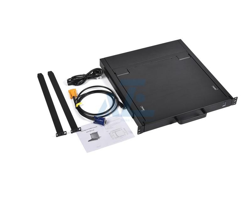 1U Rack Mount 17.3" Widescreen HDMI LCD KVM Console