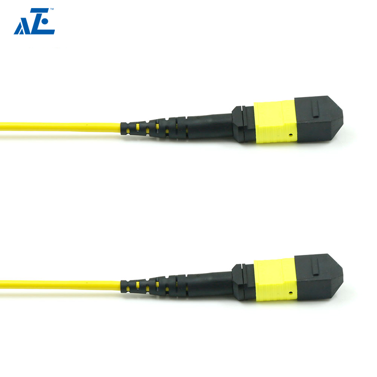 MTP Female 12 Fibers Type B LSZH OS2 9/125 Single Mode Elite Trunk Cable, Yellow